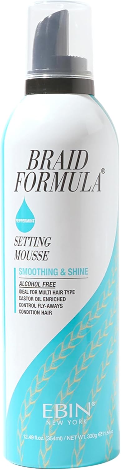 Ebin New York Lock'N Pomade Setting Mousse Smoothing & Shine - Menthol (12.49Oz/ 354Ml)