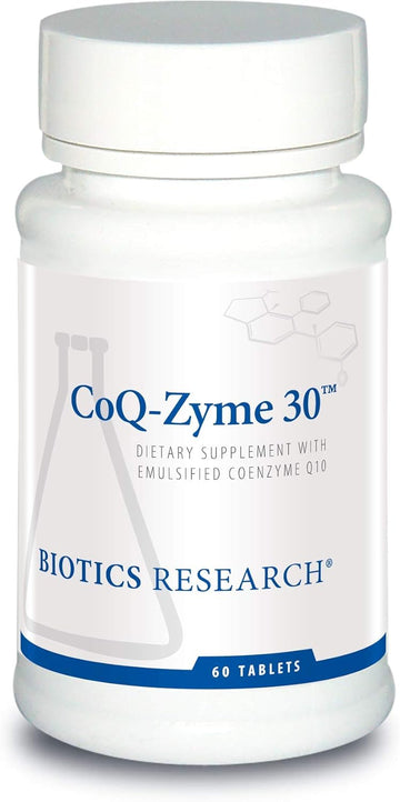 Biotics Research Coqzyme 30 Milligram Of Emulsified Coenzyme Q10 Coq10. Supplies Superoxide Dismutase And Catalase, Two Important Antioxidants 60 Tabs