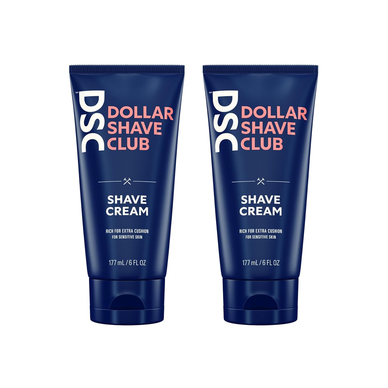 Dollar Shave Club, Shave Cream 2-Pack, Formulated With Aloe Leaf Juice, Macadamia & Coconut Oils, No Alcohol, Synthetic Dyes Or Parabens, Extra Thick Pillowy Cushion With Mint Tingle