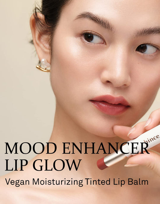 Hince Mood Enhancer Lip Glow, Moisturizing Lip Balm With Shea Butter & Sweet Almond, Non-Sticky And Long-Lasting Tinted Lip Tint With Buttery Balm Texture For Neutral Color 0.2Oz. (1, Impassioned, 05)