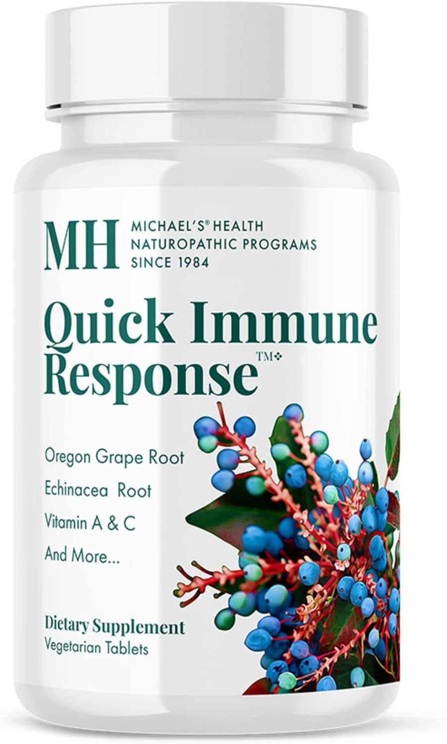 MICHAEL'S Health Naturopathic Programs Quick Immune Response - 120 Vegetarian Tablets - Immune System Support - with Vitamin A, Vitamin C & Zinc - 40 Servings