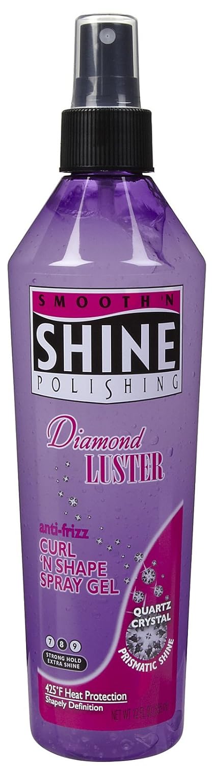 Smooth And Shine Polishing Diamond Luster Anti-Frizz Curl And Shape Spray Gel, 12 Ounce : Hair Styling Gels : Beauty & Personal Care