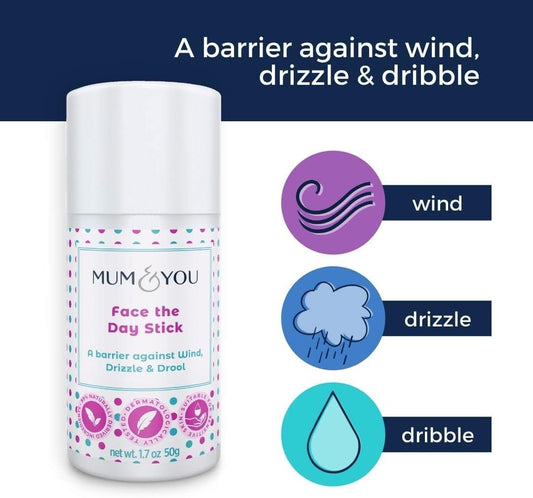 Mum & You Baby Face The Day Stick – Natural Baby Moisturiser With Sunflower, Coconut Oil & Shea Butter, Soothes Eczema, Teething Protection, Dribble Rash & Protects Skin–For Babies, Kids & Family Use
