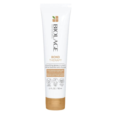 Biolage Bond Therapy Smoothing Leave-In Cream | Builds Bonds & Deeply Conditions | Paraben & Sulfate-Free | Vegan | Salon Professional Treatment | Cruelty-Free | Bonding