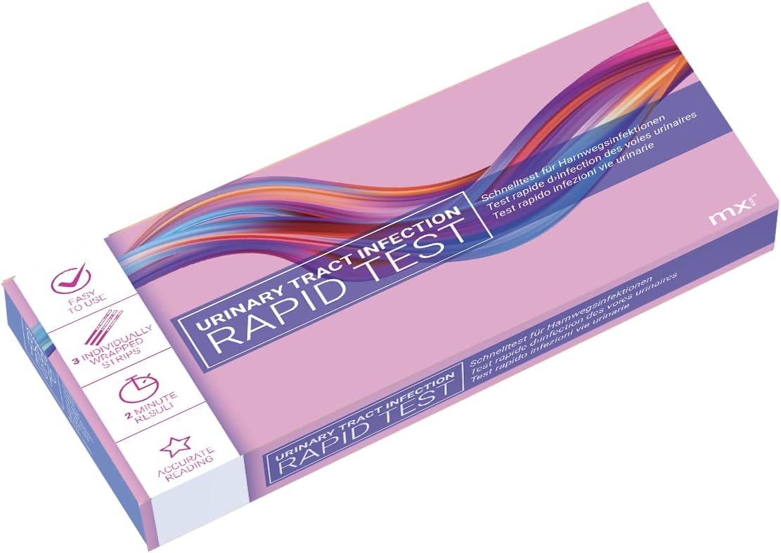 MX Health Urinary Tract Infection Rapid Test - 3 Tests, White : Amazon.co.uk: Health & Personal Care