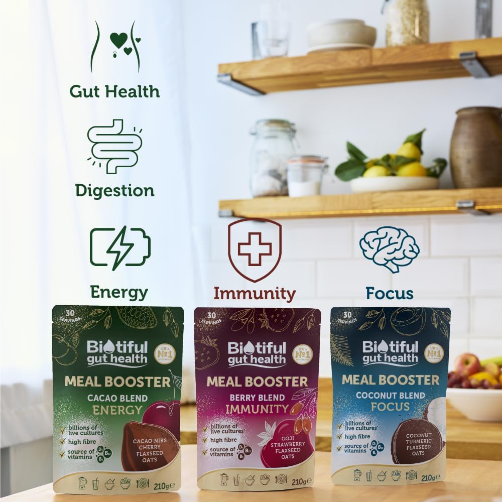 Biotiful 7-in-1 Gut Health Powder – High in Prebiotics & Probiotics for Digestive Health – Source of Protein & Vitamins (B5, B12, D3) – Affordable Everyday Price – Immunity, Focus, Energy, 90 Servings : Amazon.co.uk: Health & Personal Care