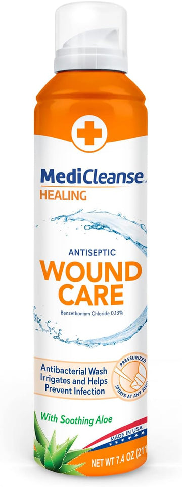 First Aid Antiseptic Wound Care, Prevents Infection, Helps Heal Cuts, Scrapes And Minor Burns, 7.4 Oz. Spray Can - Made In Usa