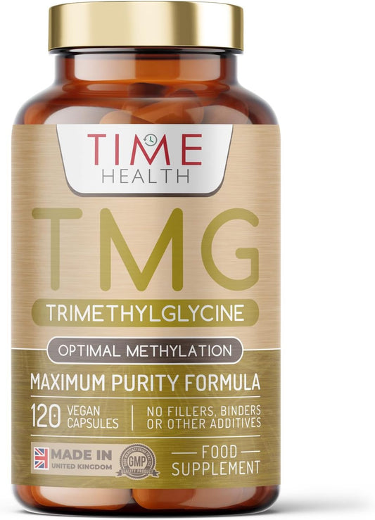 Tmg (Trimethylglycine) - 120 X 600Mg Capsules - For Optimal Methylation & Homocysteine Levels - Ultra Pure & High Strength - Uk Made To Gmp Standards - Pullulan