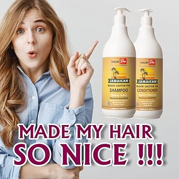 Hairpro London Jamaican Black Castor Oil Shampoo 1000Ml & Conditioner 1000Ml Combo Pack