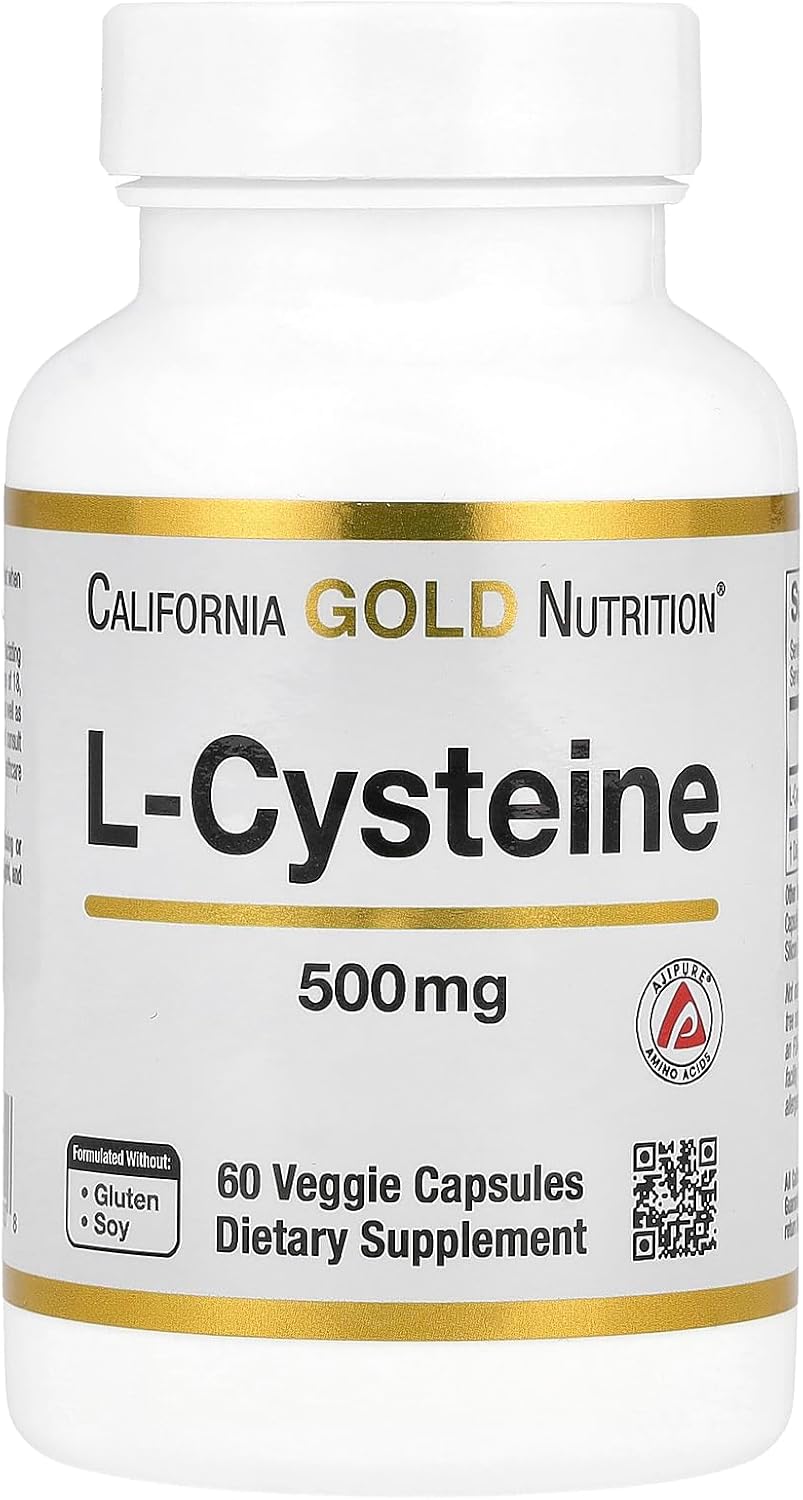 California Gold Nutrition L-Cysteine, Ajipure®, 500 Mg, 60 Veggie Capsules