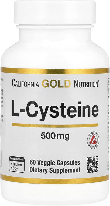 California Gold Nutrition L-Cysteine, Ajipure®, 500 Mg, 60 Veggie Capsules