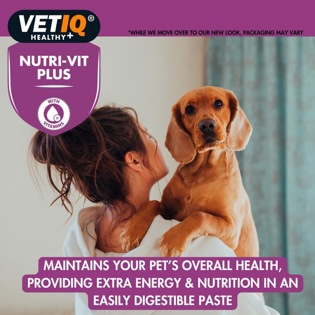 VETIQ Nutri-Vit Plus Vitamin Supplement Paste For Dogs & Puppies, Helps to Provide Extra Energy & Nutrition For Poor Eaters And Support When Off Their Food, 100 g :Pet Supplies