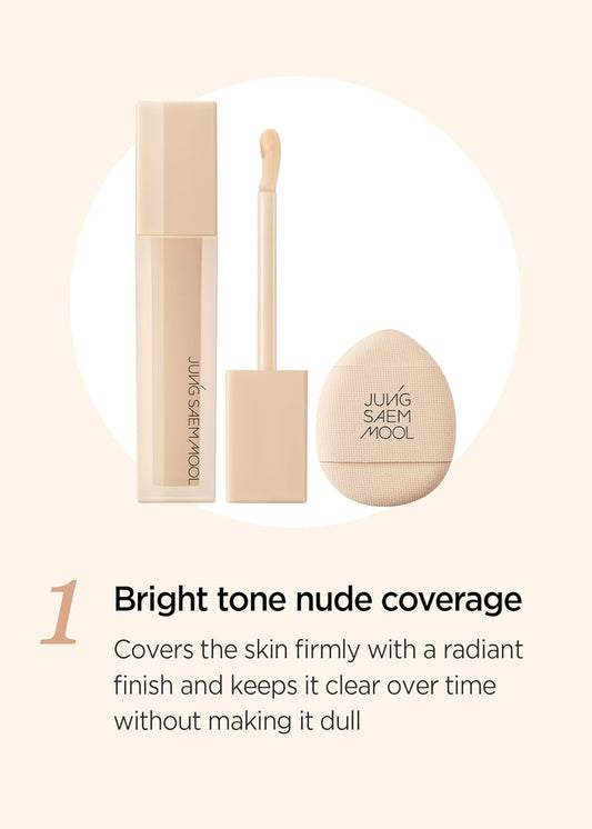 Jungsaemmool Official Skin Nuder Concealer (Light) | Korean Makeup Concealer | Korean Foundation | Natural Coverage