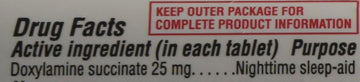 Kirkland Signature Sleep Aid Doxylamine Succinate 25 Mg X Tabs (53201812) No Flavor 96 Count, Packaging May Vary