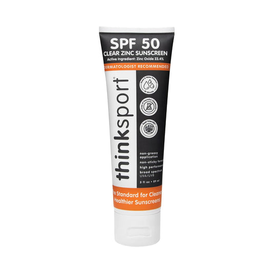 Thinksport SPF 50 Clear Zinc Sunscreen 3 Oz+ Thinkbaby SPF 50+ Baby Sunscreen 6 oz. – Safe, Natural Sunblock for Babies