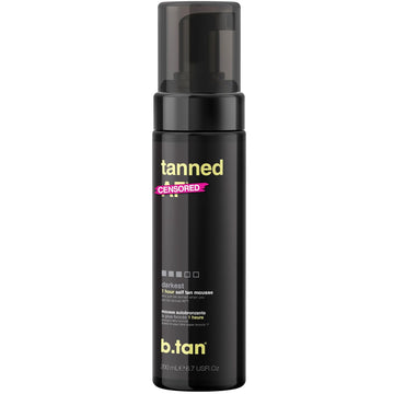 B.Tan Dark Mousse Self Tanner, 1 Hour Sunless Tanner, Vegan, Cruelty Free, 6.7 Fl Oz