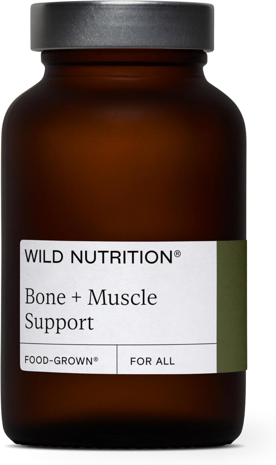 Wild Nutrition Food-Grown® Bone + Muscle Support | Support Bone Health | Key Minerals Calcium, Zinc, Magnesium And Vitamins C, D And K