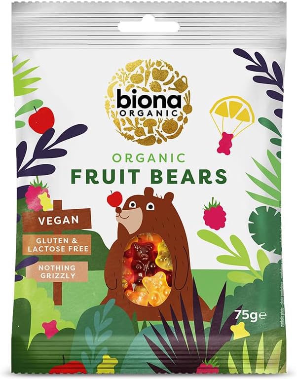 Biona Organic Mini Fruit Bears, 75 G