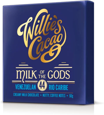 Willie'S Cacao - Sea Flakes Milk Chocolate Bar, 44% Milk Chocolate With Flakes Of Cornish Sea Salt - 50G X 12 - Artisan Chocolate - Bean To Bar