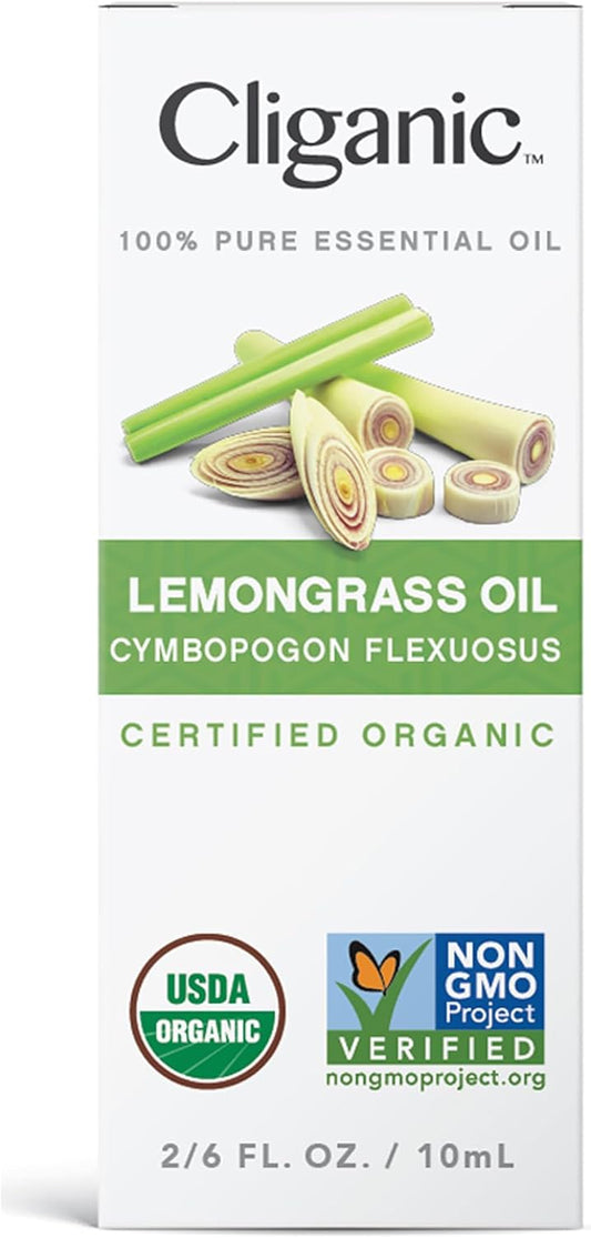 Cliganic USDA Organic Lemongrass Essential Oil - 100% Pure Natural Undiluted, for Aromatherapy Diffuser | Non-GMO Verified : Health & Household