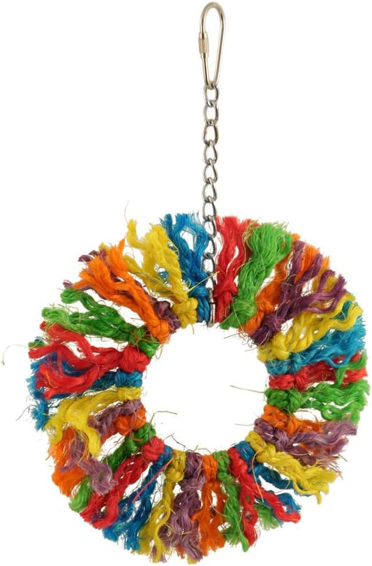 Northern Parrots Rainbow Sisal Ring Rope Parrot Toy