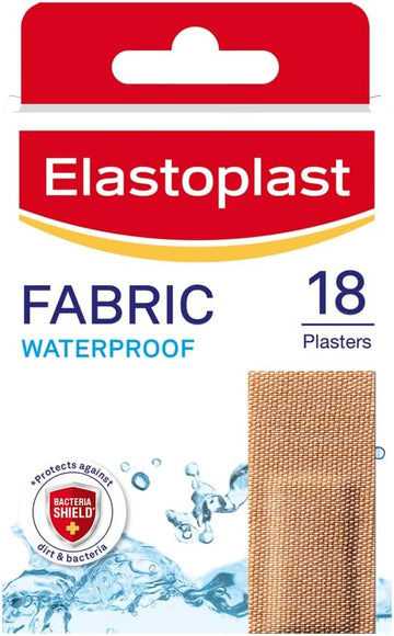 Elastoplast Waterproof Fabric Plaster Strips 18 Strips