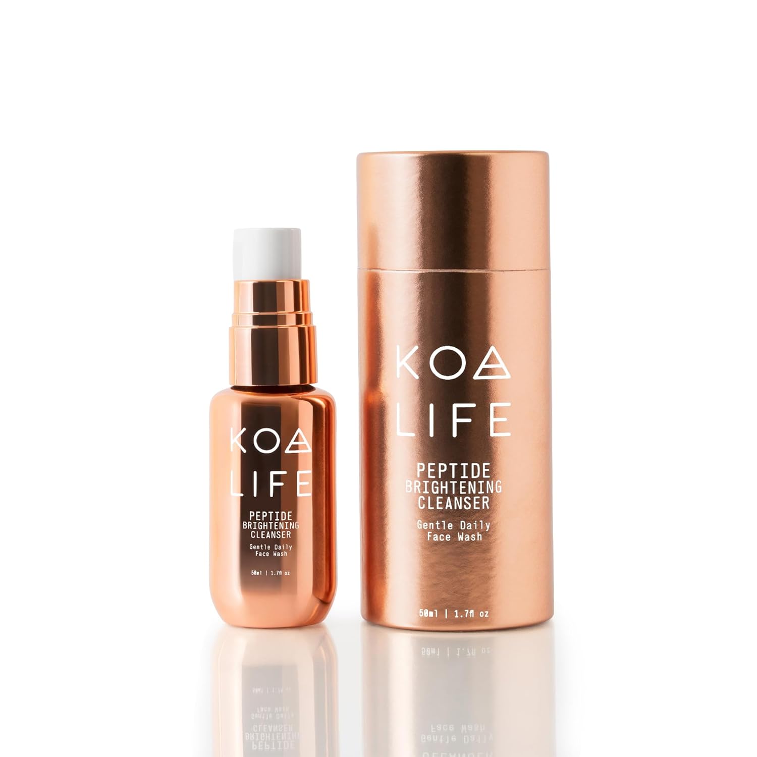 Koa Life Vit-C Illuminating Facial Cleanser - Vitamin C Facial Wash, Skin Illuminating Face Wash, Gentle Foam Cleanser, Vegan - 1.7 Fl Oz