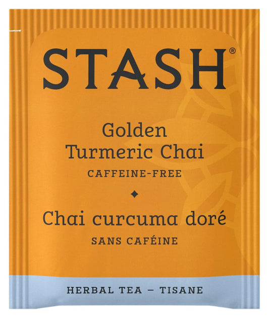 Stash Tea Turmeric Chai Herbal Tea - Naturally Caffeine Free, Non-Gmo Project Verified Premium Tea With No Artificial Ingredients, 18 Count (Pack Of 6) - 108 Bags Total