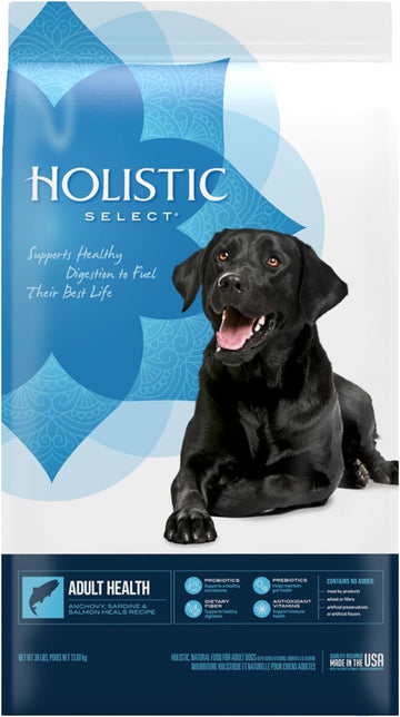 Holistic Select Natural Dry Dog Food, Anchovy & Sardine And Salmon Meal Recipe, 30-Pound Bag