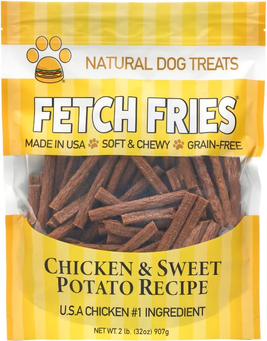 Chicken and Sweet Potato Jerky, All Natural Dog Treats, Soft and Chewy, Made in USA, Grain Free, Healthy Soft Dog Treats (32 oz)