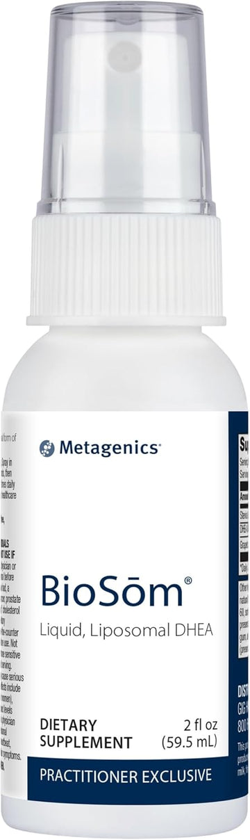 Metagenics Biosom - Liquid Dhea Supplement Spray - For Men & Women - With Grapefruit Extract, Stevia & Dhea - Liposomal Form Of Dhea - 85 Servings