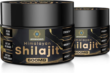 600Mg Shilajit Pure Himalayan Organic Shilajit Resin - Shilajit Resin Organic Gold Grade, 100% Pure Organic Shilajit For Energy & Immune Support, Rich In Fulvic Acid & 85+ Trace Minerals,2 Pack