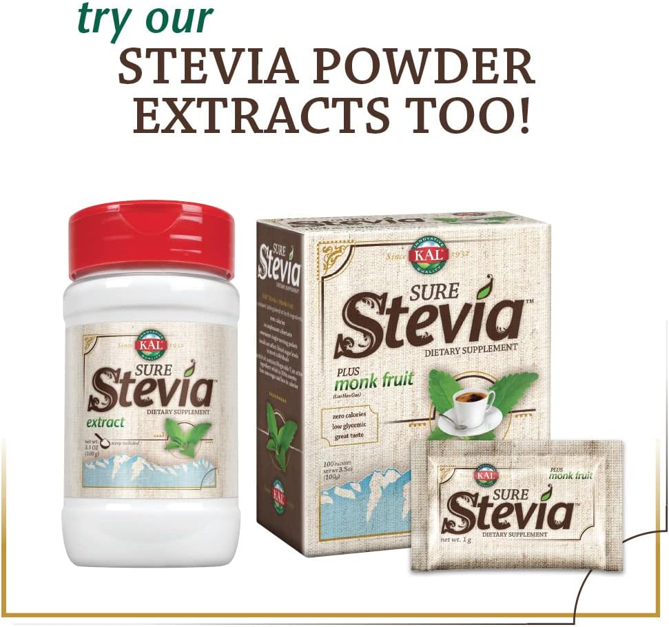 Kal Sure Stevia Drops, Natural Almond Flavor, Low Carb, Zero Calorie Sweetener, Keto Friendly, Great Tasting Liquid Stevia, Low Glycemic, 60-Day Money Back Guarantee, Approx. 354 Servings, 1.8 Fl Oz