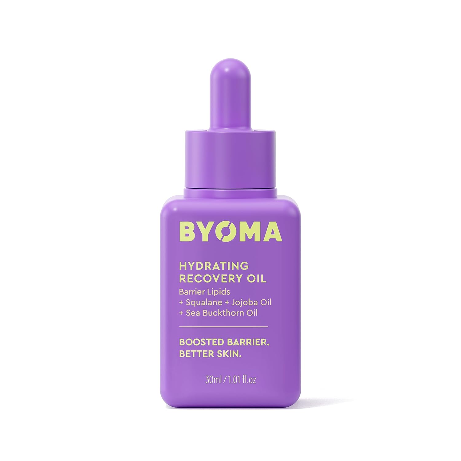 Byoma Hydrating Recovery Oil - Luxury Face Oil With Squalane, Jojoba Oil & Seabuckthorn Oil - Instant Radiant And Glowy Skin - Barrier Repair Facial Oil - 1.01 Fl. Oz