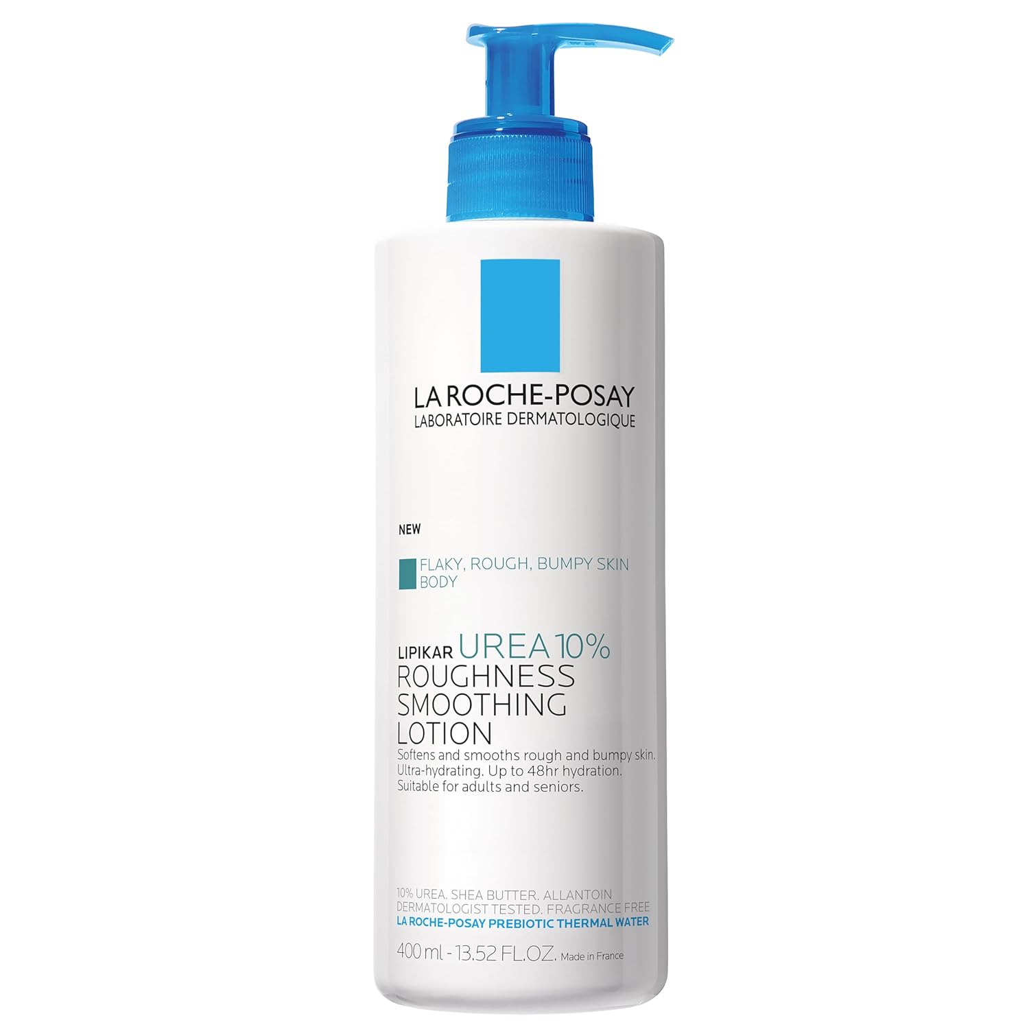 La Roche-Posay Lipikar Urea 10% Roughness Smoothing Lotion | Body Lotion For Dry Skin With 10% Urea + Shea Butter + Allantoin | Rough And Bumpy Skin Lotion | Softens & Smooths Skin With 1 Application