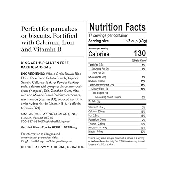 King Arthur, Gluten Free All-Purpose Biscuit & Baking Mix, Gluten Free, Non-GMO Project Verified, Certified Kosher, 24 Ounces, Packaging may vary (Pack of 6) : Grocery & Gourmet Food