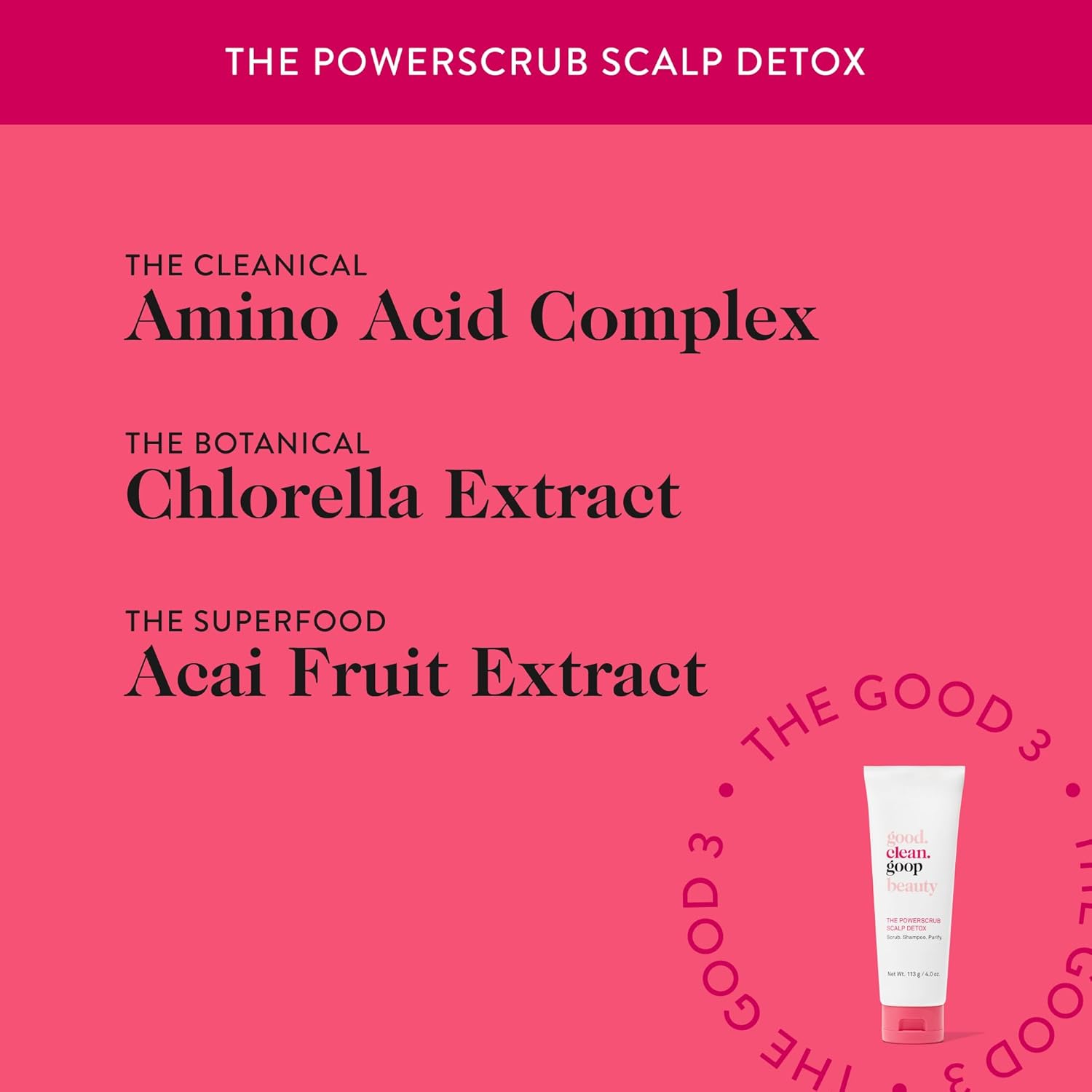 good.clean.goop beauty The Body Facial Exfoliating Scrub & The Powerscrub Scalp Detox | 5 oz Body Exfoliant & Cleanser for Glowing Skin | 4 fl oz Clarifying Shampoo to Detoxify Hair and Scalp : Beauty & Personal Care