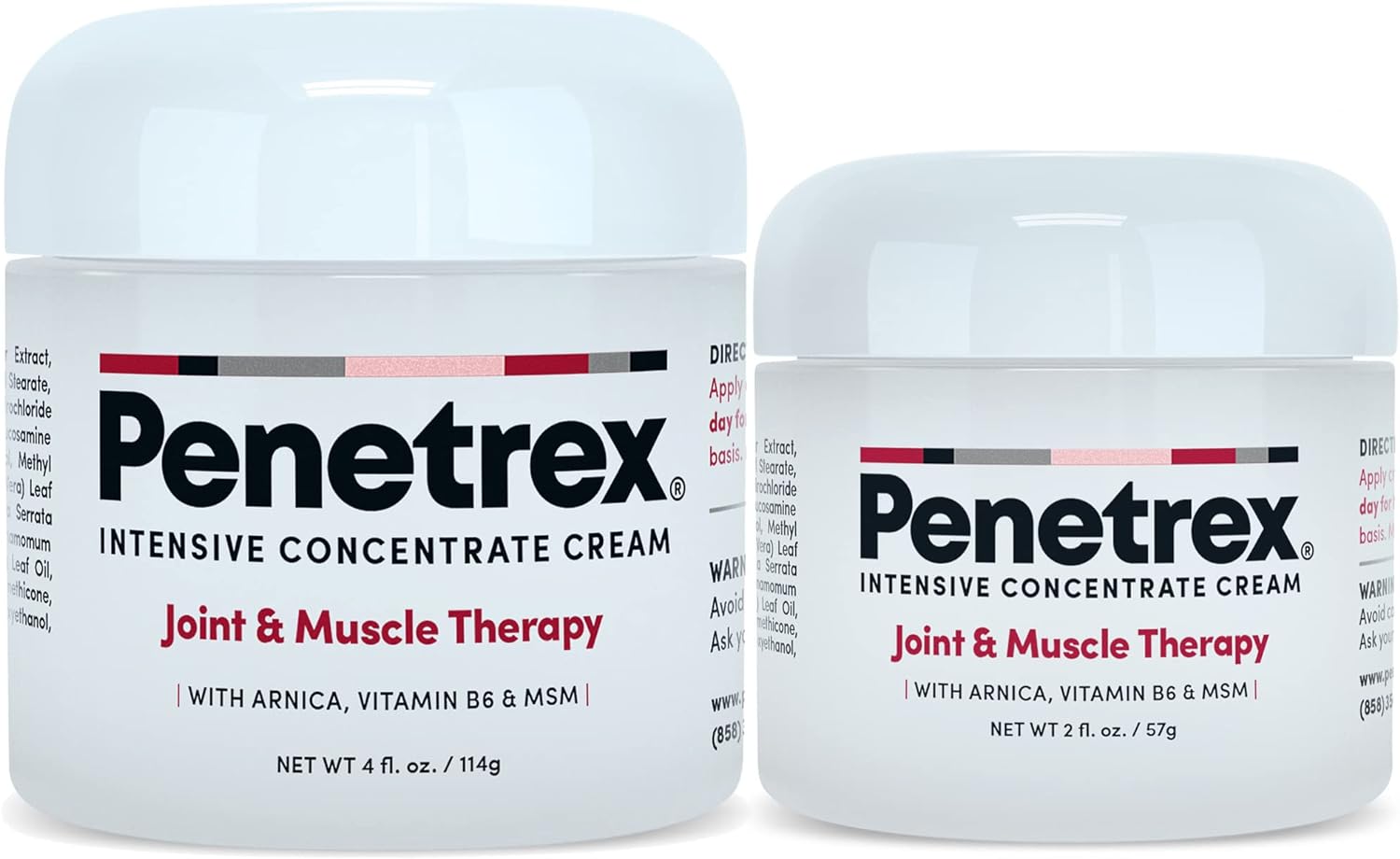 Penetrex Joint & Muscle Therapy Duo ? Soothing Relief for Back, Neck, Hands, Feet & Nerves ? Rub with Arnica, Vitamin B6 MSM & Boswellia ? 2oz, 4oz