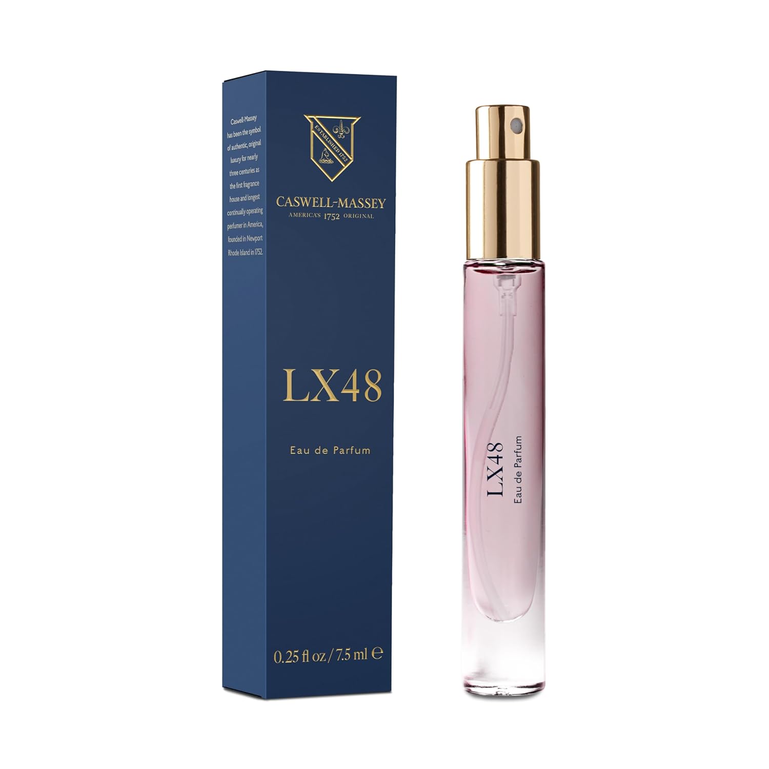 Caswell-Massey Lx48 Eau De Parfum Spray, Bold Masculine Scent With Cedarwood, Leather & Tobacco, Fragrance For Men, Made In Usa, 0.25 Oz