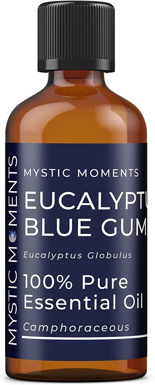 Mystic Moments | Eucalyptus Blue Gum Essential Oil 100ml - Pure & Natural oil for Diffusers, Aromatherapy & Massage Blends Vegan GMO Free