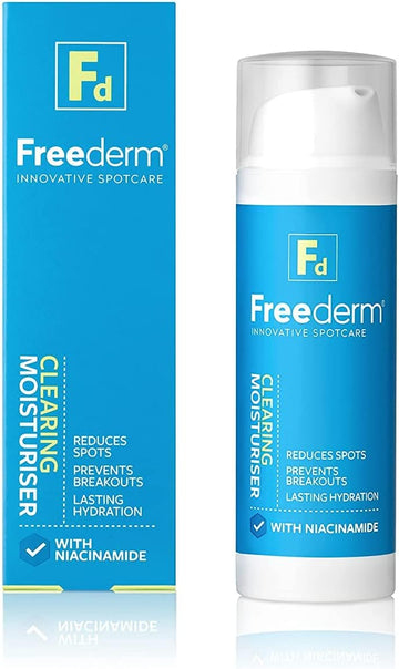 Freederm Clearing Oil-Free Face Moisturiser For Spot Prone Skin. Prevents Breakouts. With Niacinamide, 50 Ml