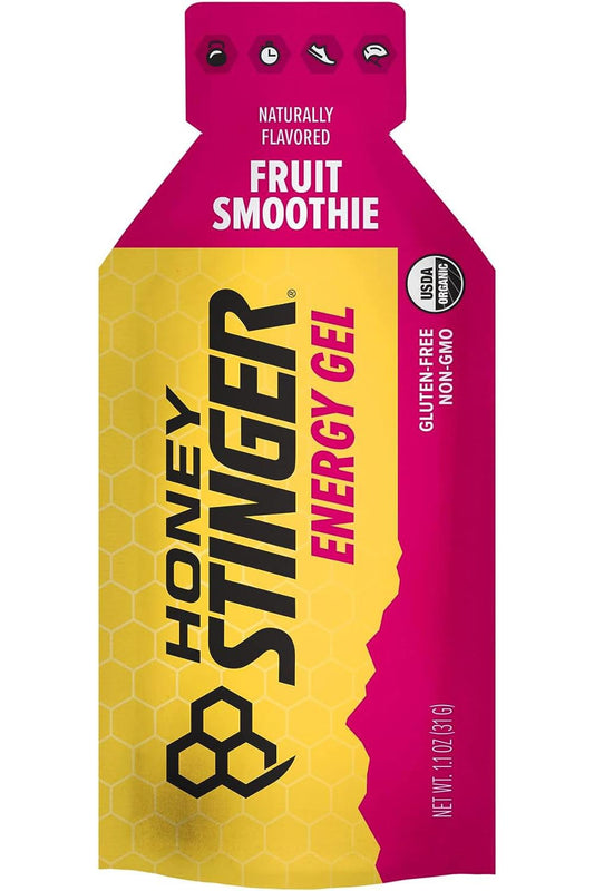 Honey Stinger Organic Fruit Smoothie Energy Gel | Gluten Free & Caffeine Free | For Exercise, Running And Performance | Sports Nutrition For Home & Gym, Pre And Mid Workout | 24 Pack, 26.4 Ounce