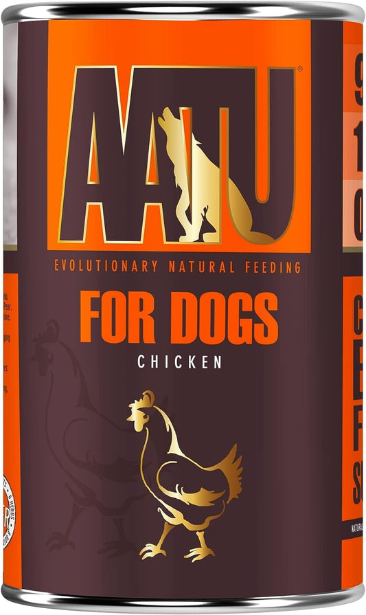 AATU 90/10 Wet Dog Food in a Tin - Chicken (6x400g) - Grain Free Recipe - No Artificial Ingredients - Good for Low Maintenance Feeding :Pet Supplies
