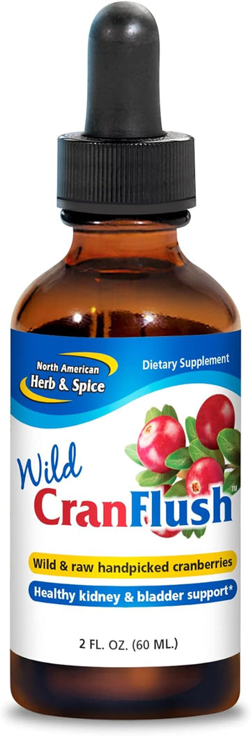 North American Herb & Spice Cranflush - 2 Fl. Oz. - Bladder & Kidney Support - Wild, Raw Cranberry Extract Supplement - Non-Gmo - 88 Servings