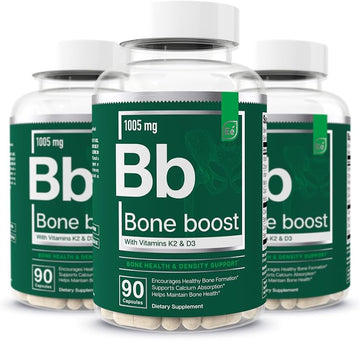 Essential Elements Bone Boost Bone Health Supplement - Bone Support And Calcium Supplement With Vitamin D 3, K2, Cissus Quadrangularis For Bone Strength - 270 Capsules (90 Day Supply) (3-Pack)