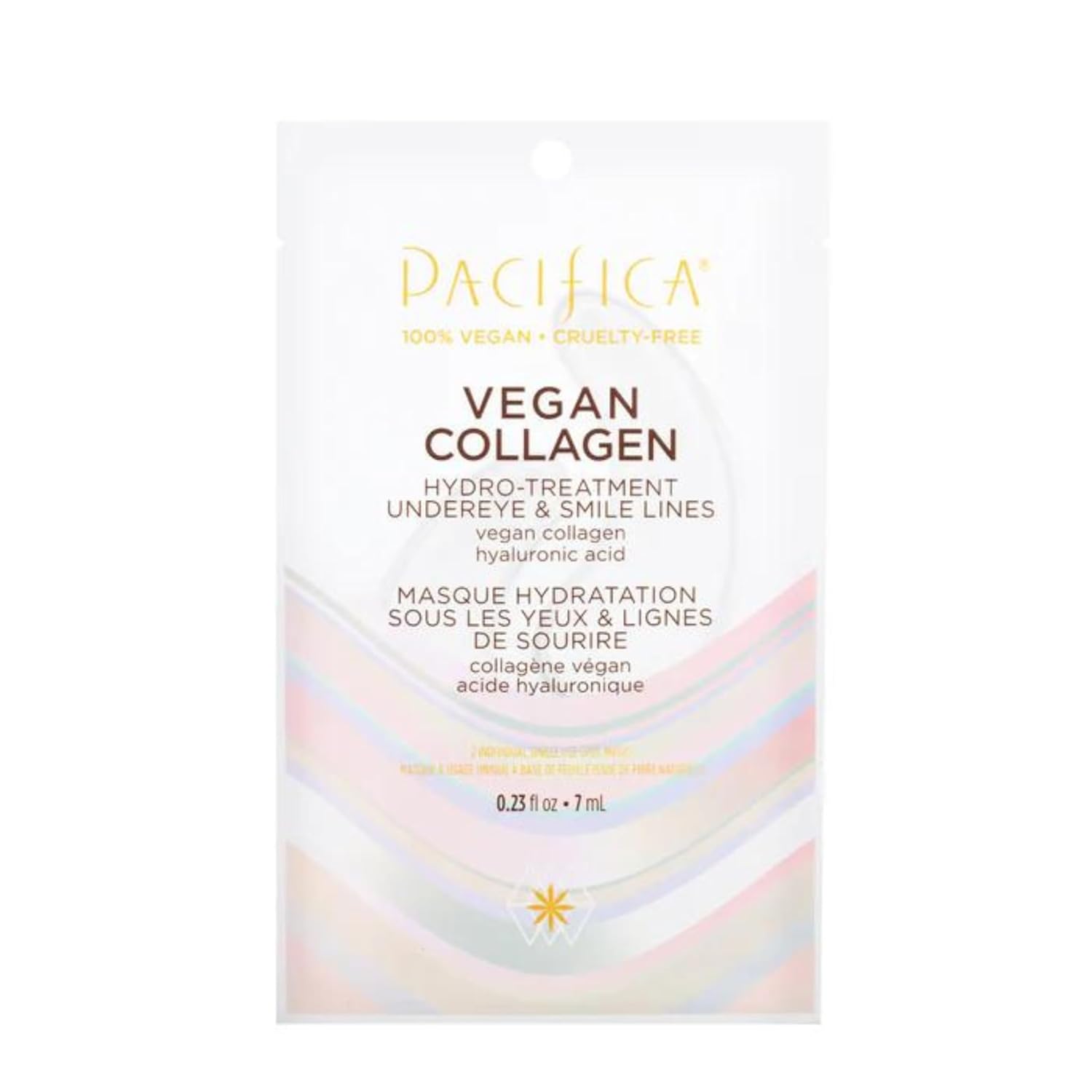 Pacifica Beauty Vegan Collagen Hydro Treatment Undereye And Smile Lines Mask, Skincare, Hyaluronic Acid, Anti Aging, Dark Circles, Hydrating, For Dry, Combination Skin, Face Care, Eye Masks (2 Pieces)