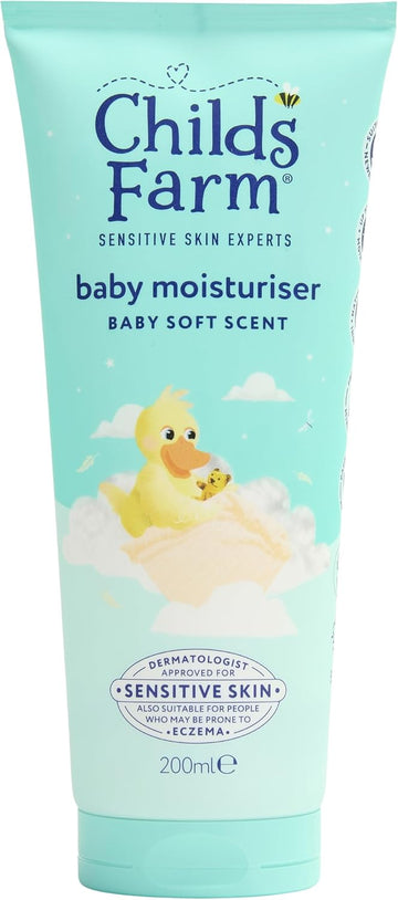 Childs Farm Baby Moisturiser, Baby Soft Scent | Moisturising & Hydrating | Suitable For Newborns With Dry, Sensitive Skin, 200Ml
