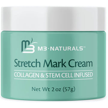 Stretch Mark Cream Infused With Collagen & Stem Cell Maternity Skincare Oil Removes Stretch Mark Prevention & Scar Remover Lotion Green Tea Extract & Raspberry Ketones By M3 Naturals