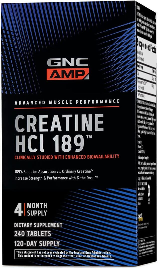 Gnc Amp Hcl 189, 240 Tablets