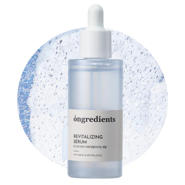 Ongredients Revitalizing Serum | Hydrating Face Serum For Dull, Uneven Skin Tone | Niacinamide, Squalane, Ceramide, Vitality Care For Dry, Sensitive Skin | Vegan, Korean Skin Care 50Ml / 1.69 Fl Oz